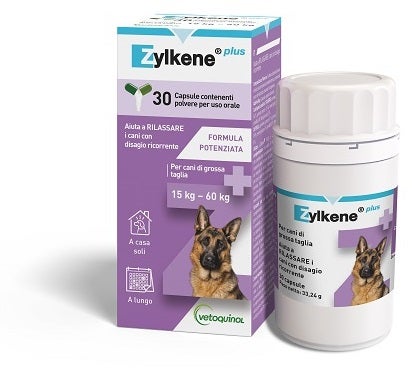 Zylkene Plus Mangime Complementare Per Cani di Grossa Taglia 15-60 Kg 30 Capsule-1