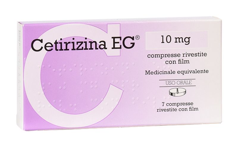 Cetirizina Eg 10mg utile in caso di rinite allergica 7 compresse rivestite-1