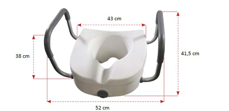 PB Pharma Rialzo per Wc con braccioli altezza 12,5cm-1