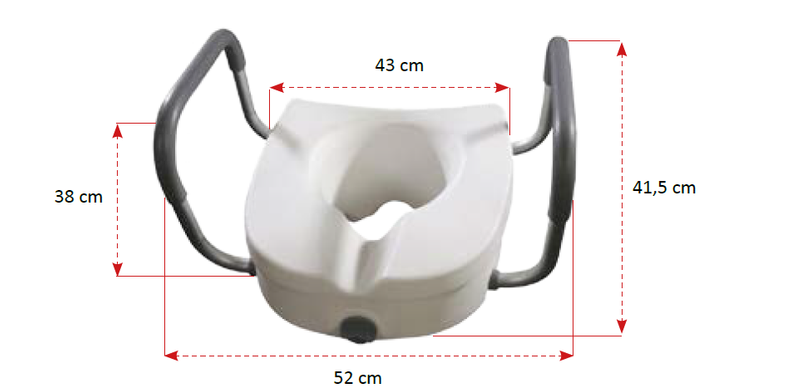 PB Pharma Rialzo per Wc con braccioli altezza 12,5cm-1