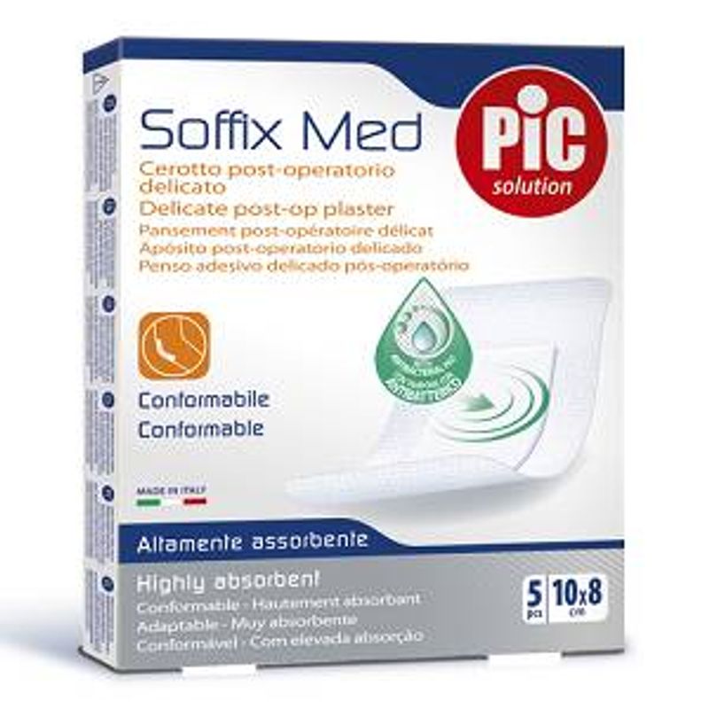 PIC Cerotto Soffix Med post operatorio delicato dim. 10x8cm 5 pezzi-1