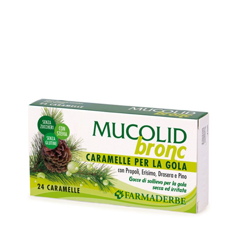 Farmaderbe Caramelle Mucolid Bronc propoli e pino 24 pezzi-1
