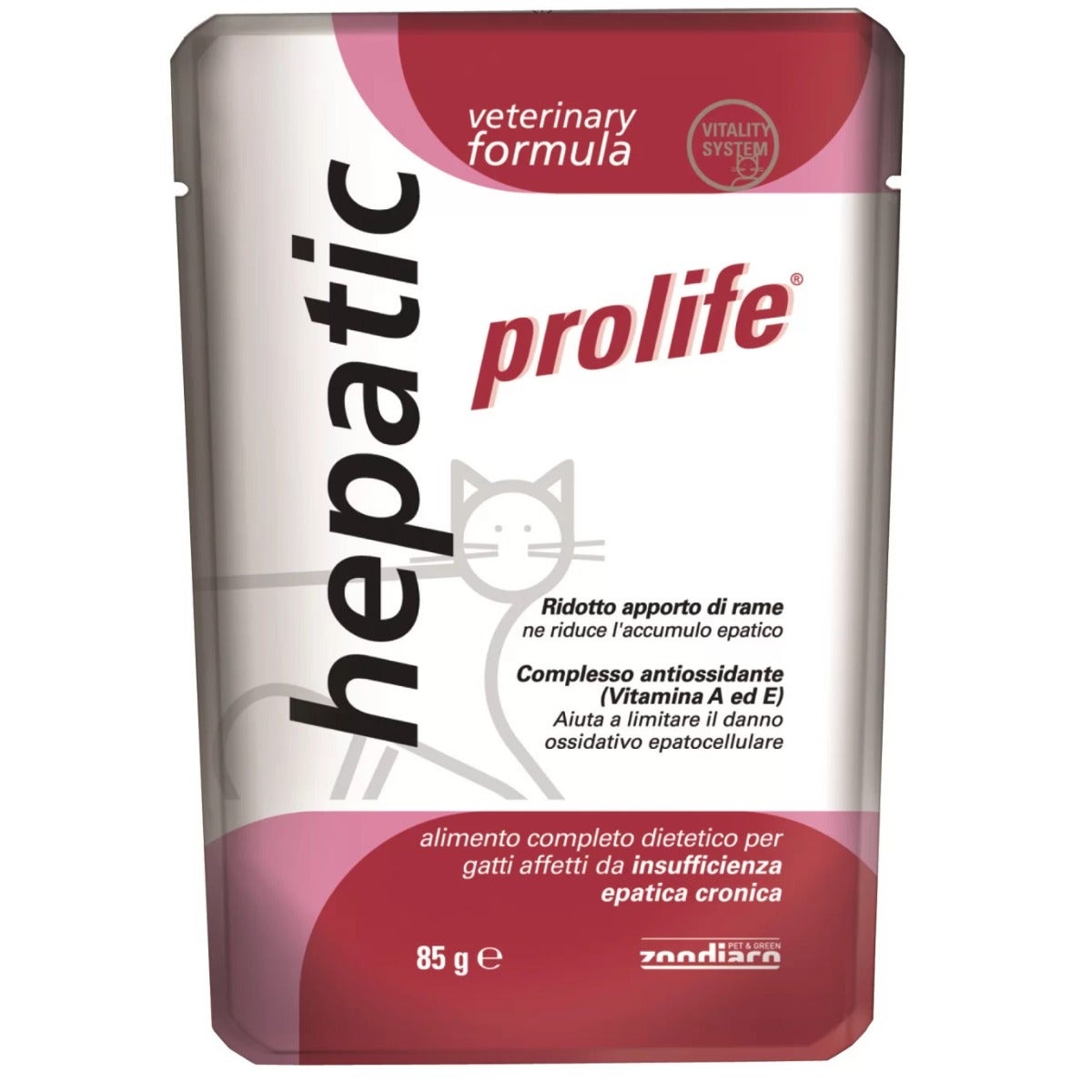 Prolife Veterinary Formula Hepatic Cibo Umido Per Gatti Bustina 85g-1