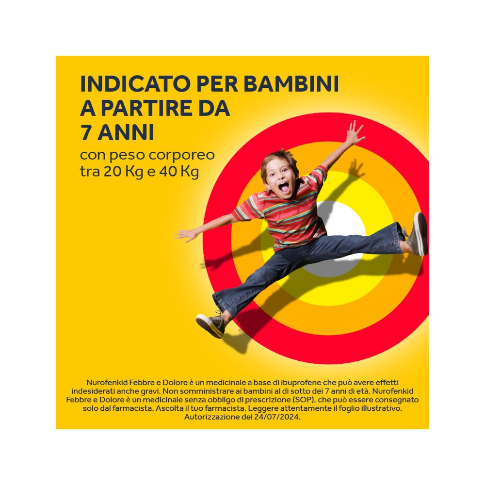 Nurofenkid Febbre e Dolore Ibuprofene 24 capsule molli masticabili-14