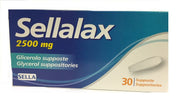 Sellalax 2500mg Glicerolo Supposte 30 pezzi-1