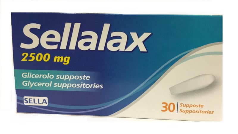 Sellalax 2500mg Glicerolo Supposte 30 pezzi-1