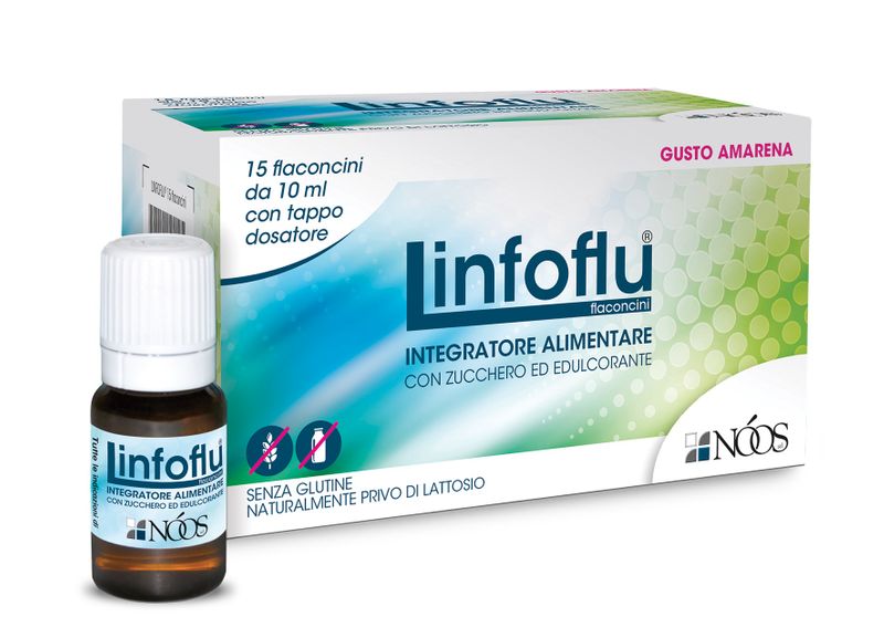 Linfoflu Vitamine e Minerali gusto Amarena 15 flaconcini-0