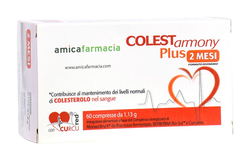 Amicafarmacia Colestarmony Plus per il controllo dei livelli di colesterolo 60 compresse-1