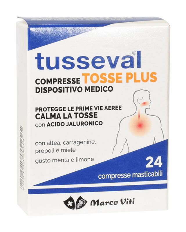 Tusseval Tosse Plus Calma la Tosse 24 compresse masticabili-1