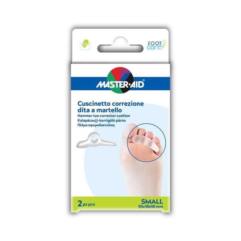 Master-Aid Foot Care Cuscinetto Correzione Dita a Martello 2 pezzi Small-1