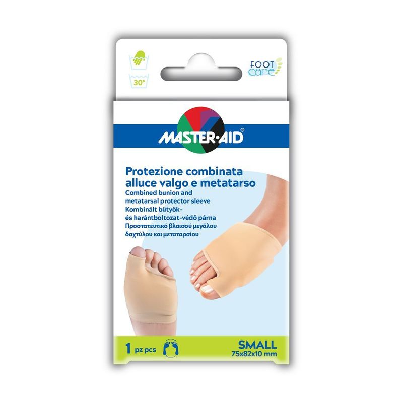 Master-Aid Foot Care Protezione Combinata Alluce Valgo e Metatarso 1 pezzo Small-1