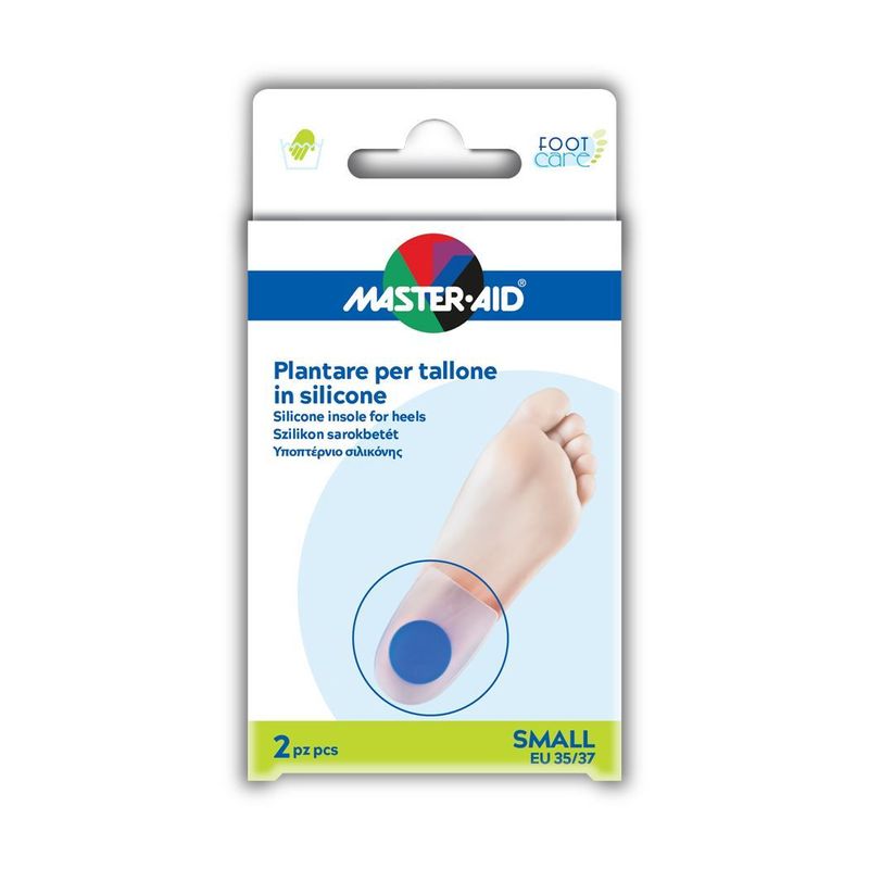 Master-Aid Foot Care Plantare per Tallone in Silicone 2 pezzi Small-1