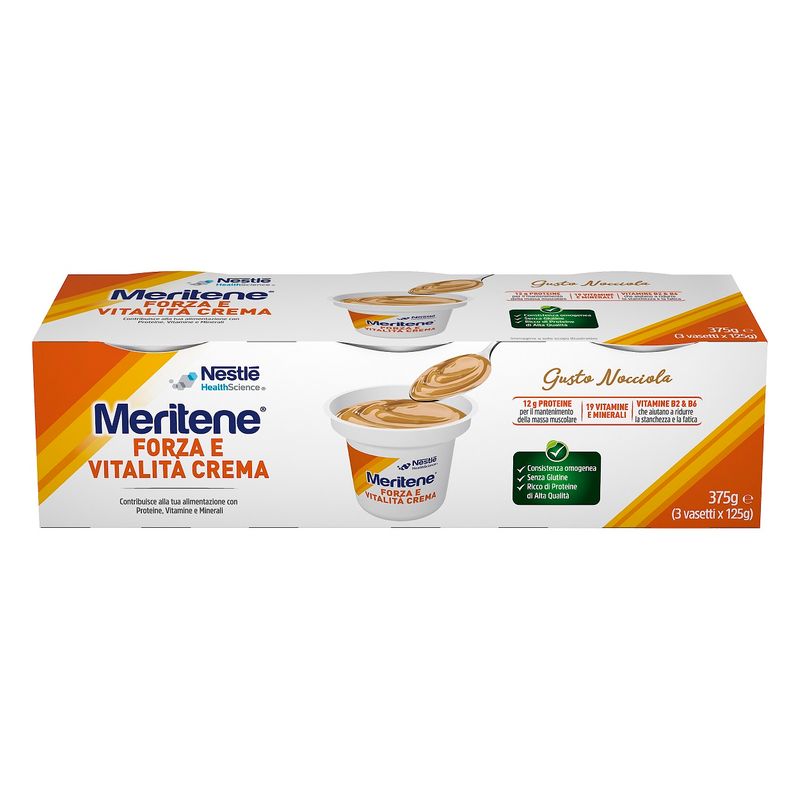 Nestlé Meritene Crema Nocciola Forza e Vitalità 3x125g-2