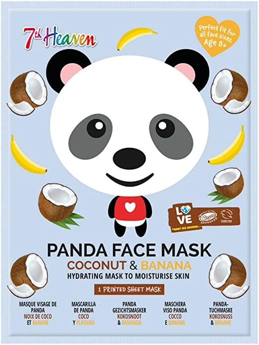 7th Heaven Maschera Viso Tessuto Stampa Panda Adulti/Bambini 8 Anni+-1