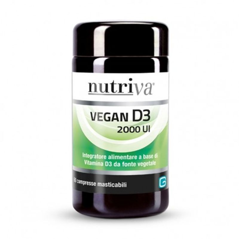 Nutriva Vegan D3 2000 UI utile per le difese immunitarie 60 compresse-1