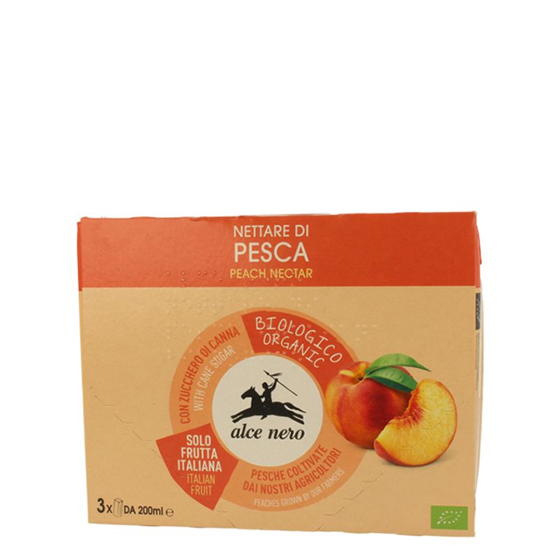 Alce Nero Nettare di Pesca Biologico 3x200ml-1