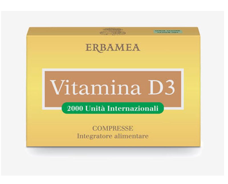 Erbamea Vitamina D3 utile per ossa e denti 90 compresse-1