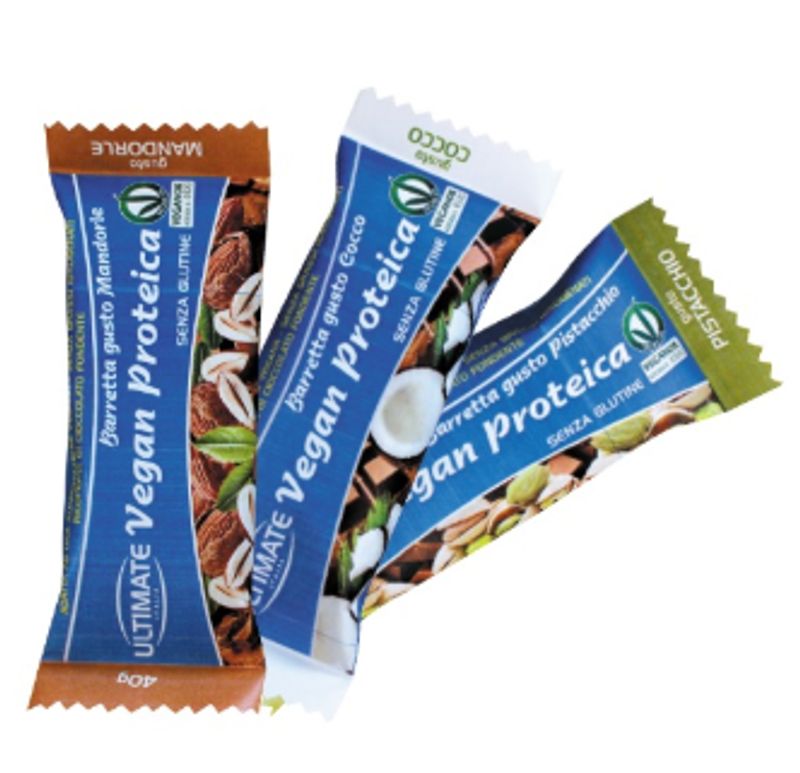 Ultimate Barretta Vegan Proteica gusto Mandorla senza glutine 40g-1