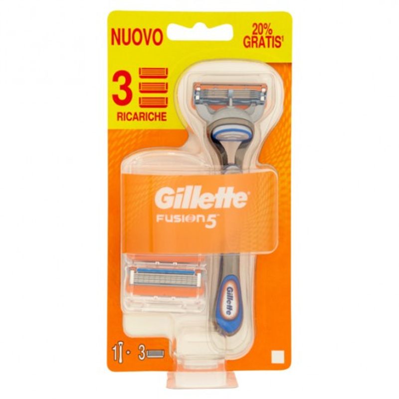 Gillette Fusion 5 Rasoio +3 testine di ricambio-1