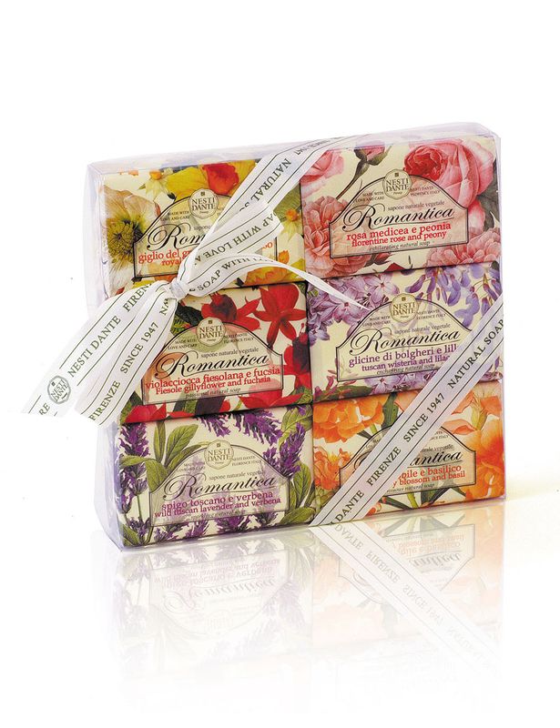 Nesti Dante Romantica Sapone Vegetale Confezione Regalo 6x150g-1