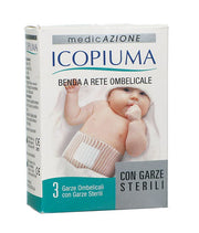 Medicazione Icopiuma Benda a rete ombelicale con garze sterili 3 pz-1