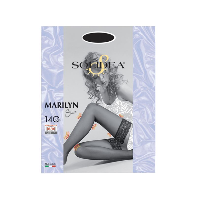 Solidea Marilyn Calze Autoreggenti 140 denari colore Camel Taglia L 1 paio-1
