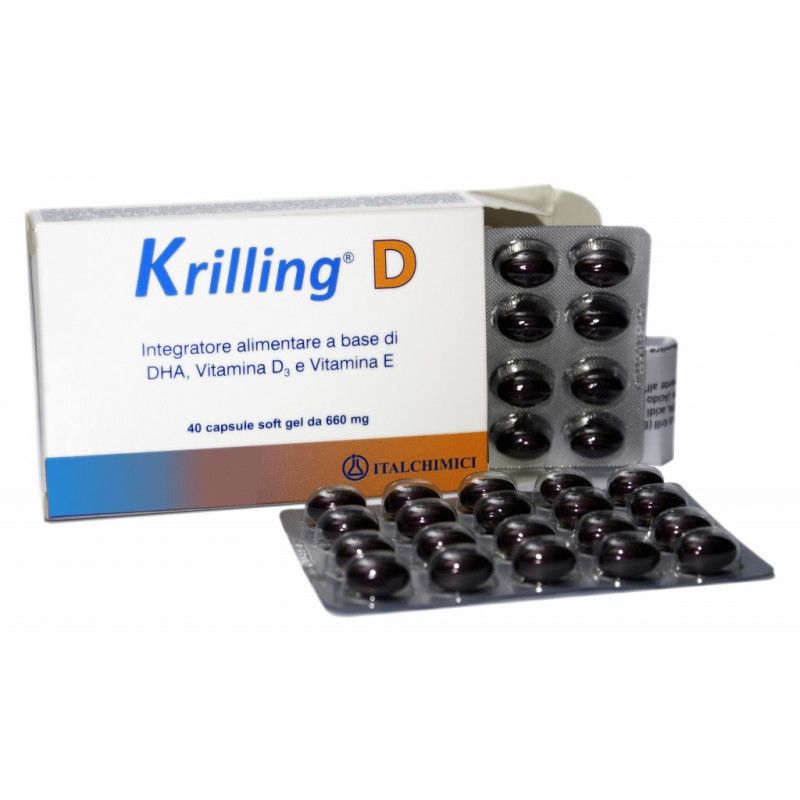 Krilling D utile per le difese immunitarie 40 capsule-1