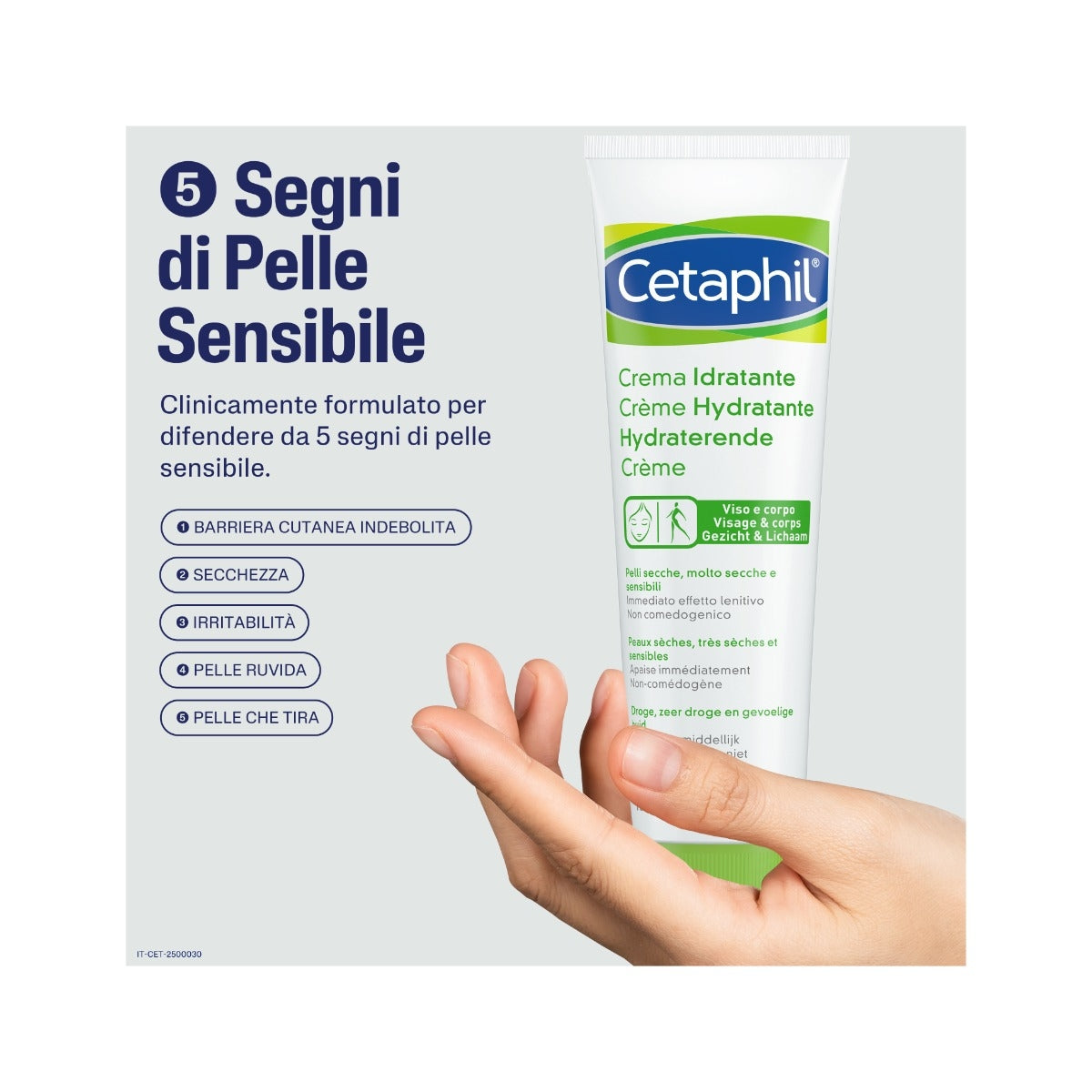 Cetaphil Crema Idratante Pelle Secca Viso e Corpo 100g-4