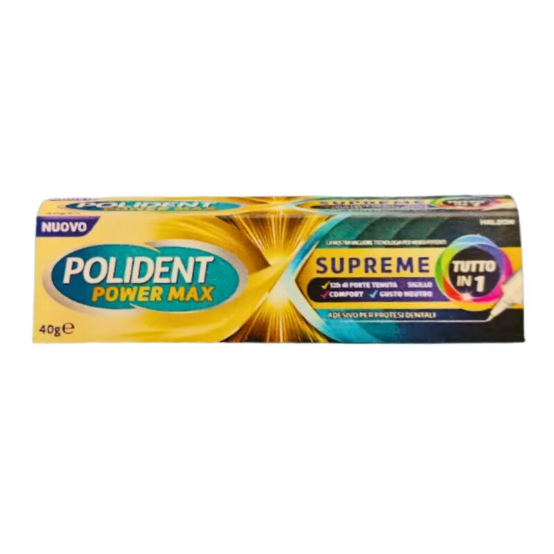 Polident Power Max Supreme Crema Adesiva Per Protesi 40g-1