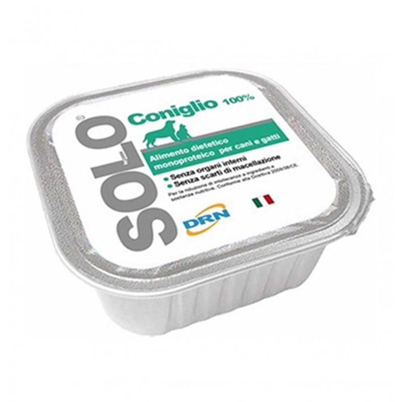 Solo Coniglio alimento monoproteico cani e gatti 100g-1