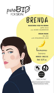 PuroBio Brenda Maschera Viso in crema alla banana per pelle secca 10ml-1