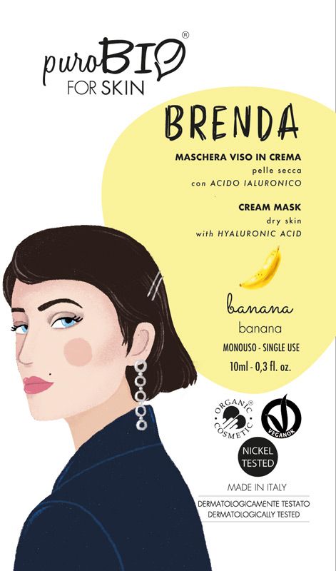 PuroBio Brenda Maschera Viso in crema alla banana per pelle secca 10ml-1
