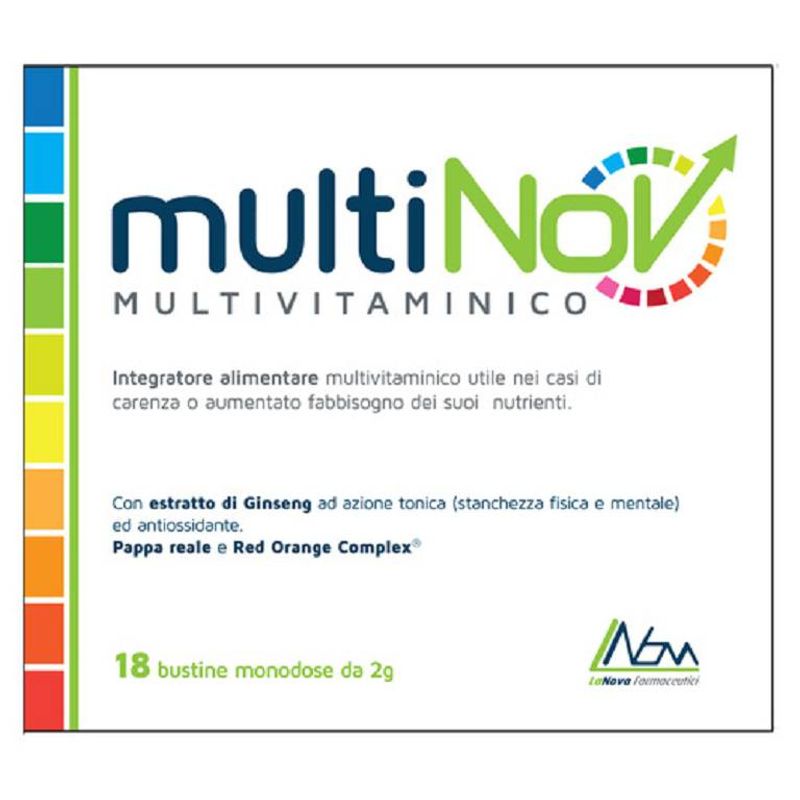 Multinov tonico ed antiossidante 18 bustine monodose-1