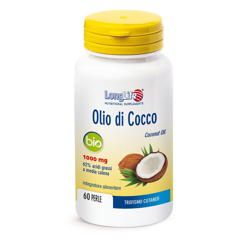 Longlife Olio di Cocco Bio utile per il trofismo cutaneo 60 perle-1