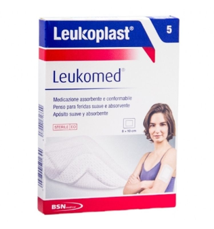 Leukoplast Leukomed medicazione assorbente e confortabile 5 pezzi 8x10cm-1
