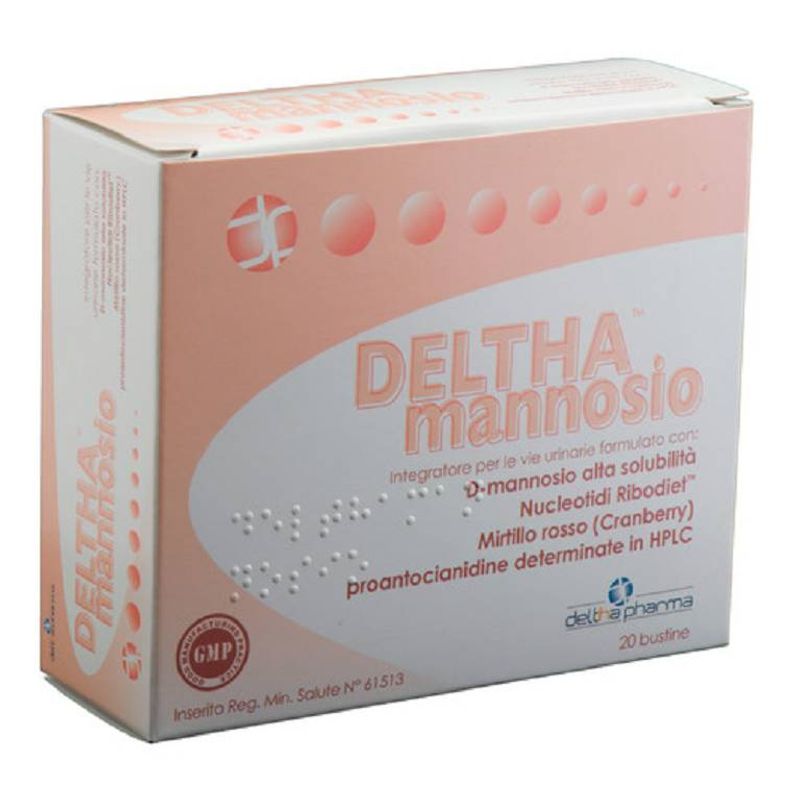 Deltha Mannosio favorisce il drenaggio dei liquidi corporei 20 bustine-1