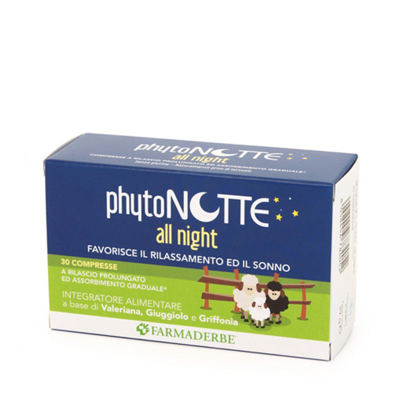 Farmaderbe Phyto Notte All Night favorisce il rilassamento 30 compresse-1