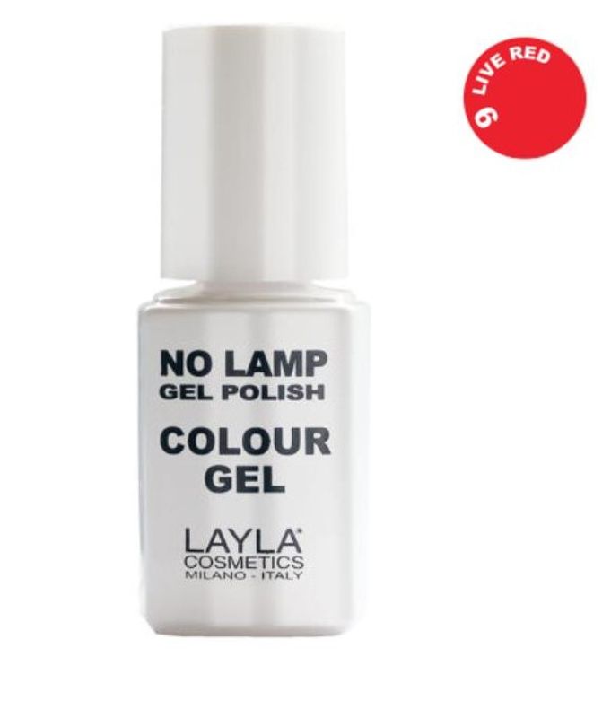Layla No Lamp Gel Polish Colour Gel colore n.9 Live Red 10ml-1