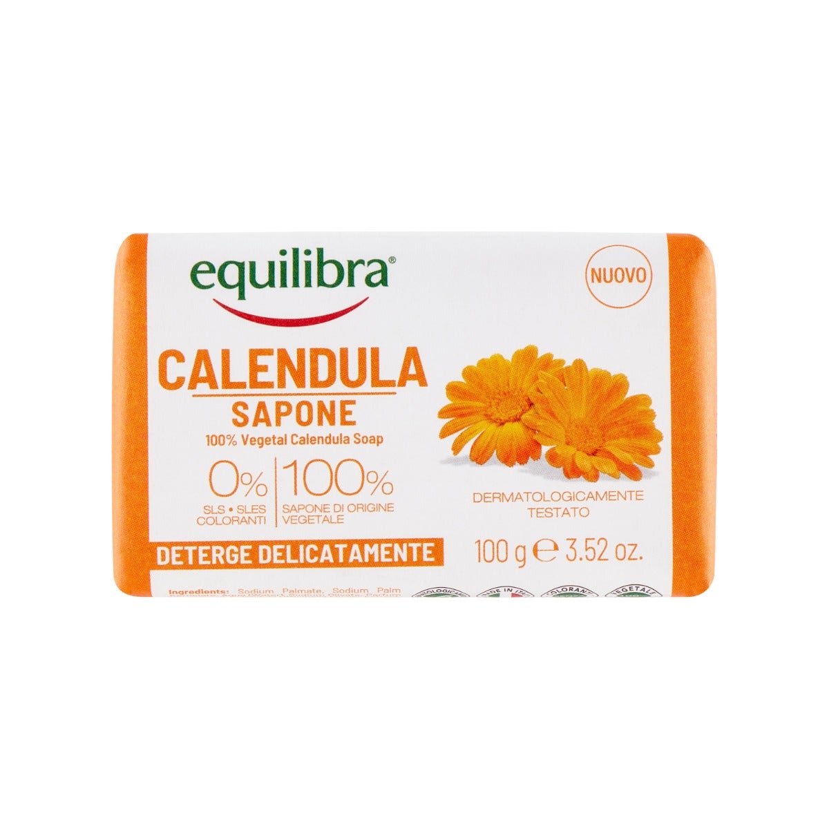 Equilibra Calendula Sapone 100% Vegetale Deterge E Addolcisce 100g-1