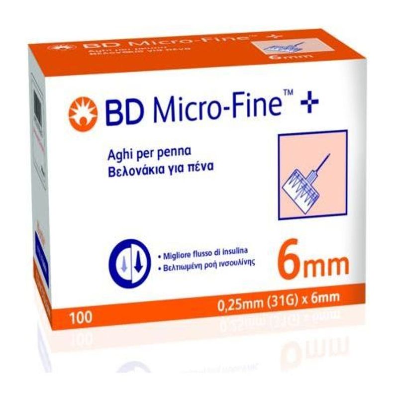 BD Micro-Fine + 0,25mm (31G) x 6mm 100 Pezzi-1