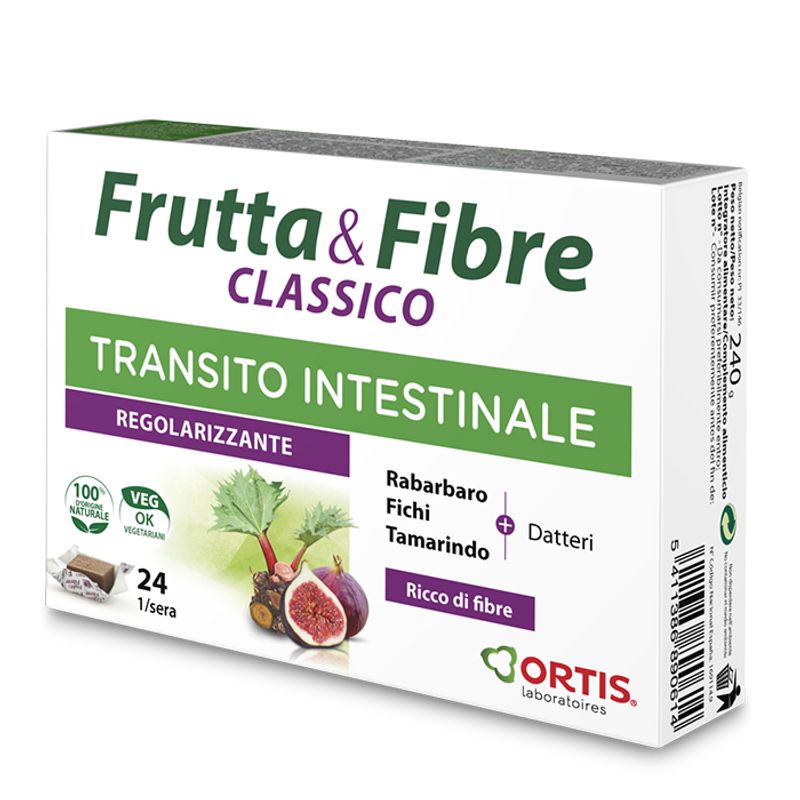 Ortis Frutta&Fibre Classico per la regolarizzazione transito intestinale 24 cubetti-1