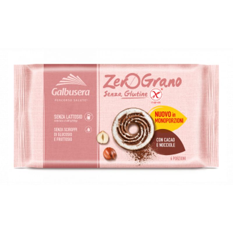 Galbusera Zerograno Frollini con Cacao e Nocciola senza glutine 220g-1