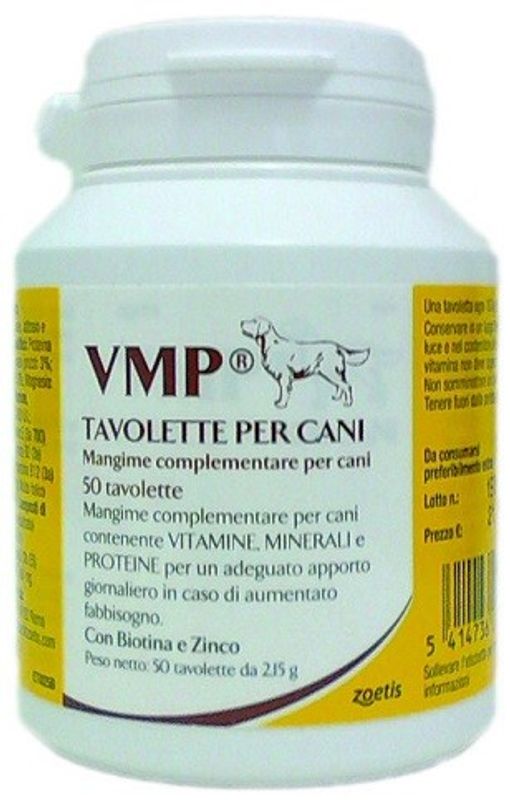 Vmp Mangime complementare in tavolette per cani con vitamine e minerali 50 tavolette-1