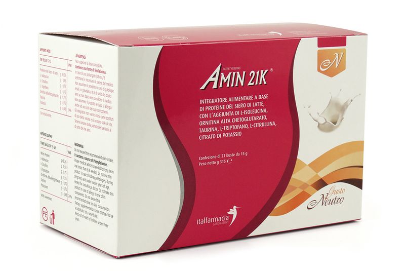 Amin 21K integratore dietetico 21 bustine gusto neutro-1