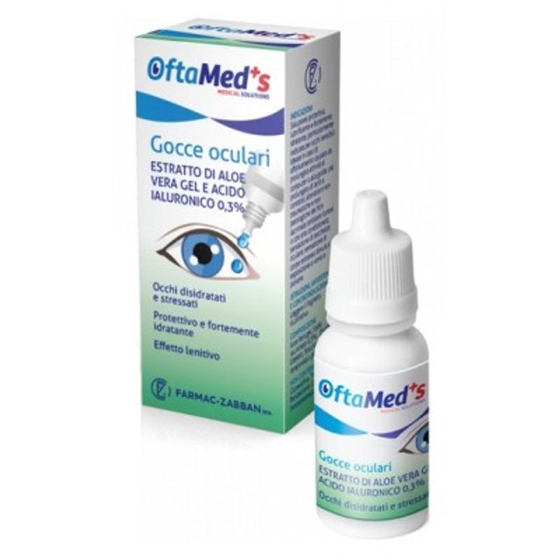 Oftamed's Gocce Oculari Aloe Vera Gel e Acido Ialuronico 10ml-1