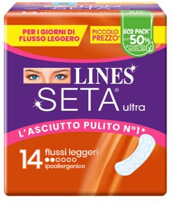 Lines Seta Ultra Assorbenti Flusso Leggero 14 Pezzi-1