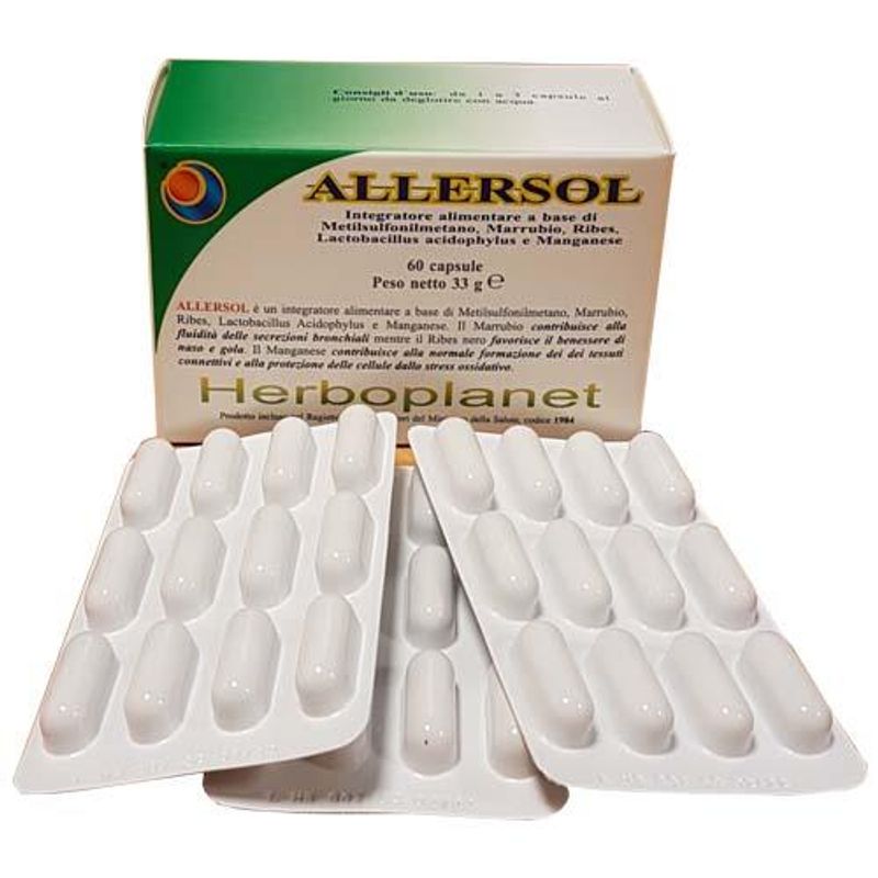 Herboplanet Allersol benessere di gola e naso 60 compresse-1