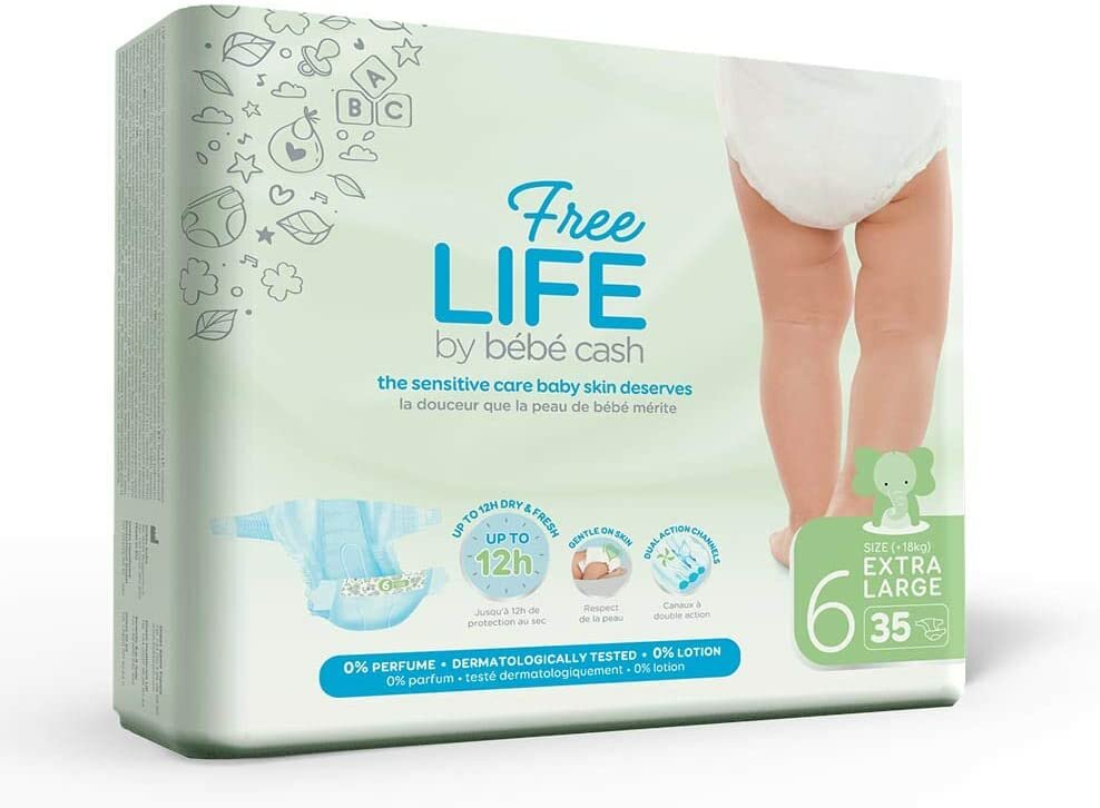 Freelife Bebe Cash Pannolini Taglia 6 Extra Large 35 Pezzi 18Kg+-3