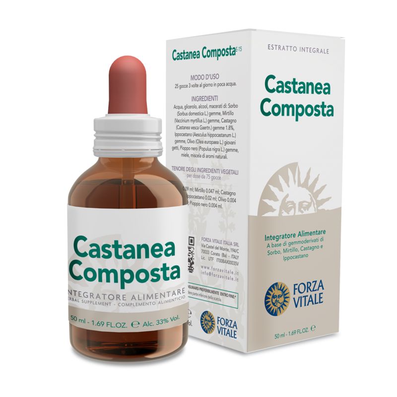 Forza Vitale Ecosol Castanea Composta utile per il microcircolo gocce 50ml-1