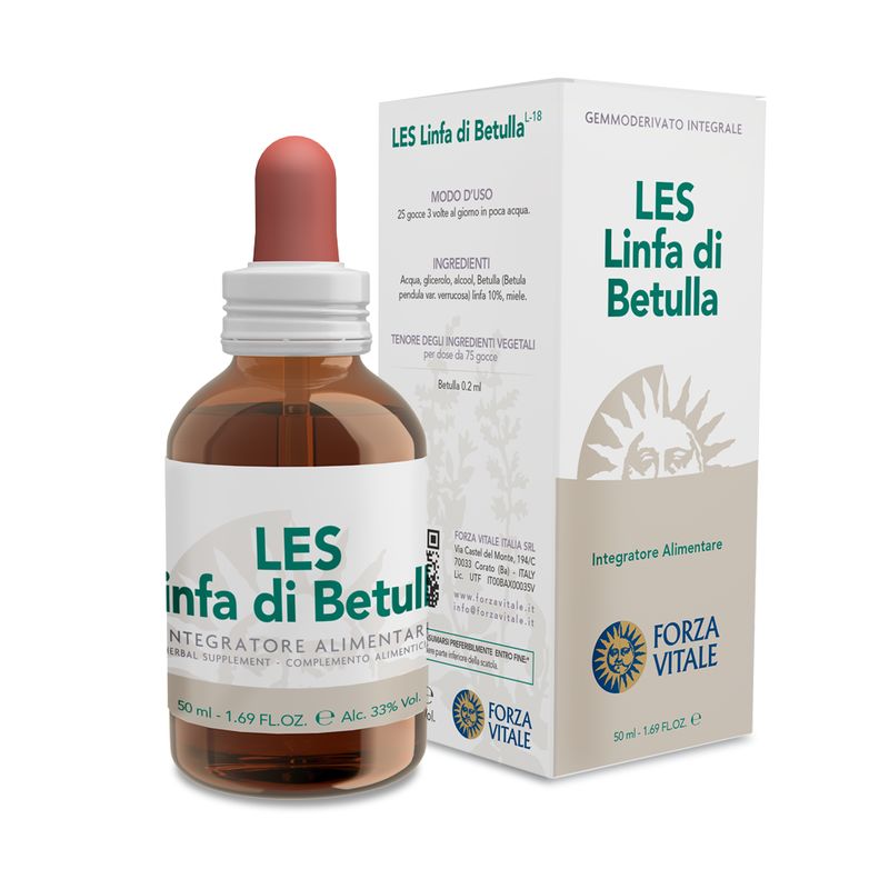 Forza Vitale Les Linfa Betulla integratore alimentare gocce 50ml-1